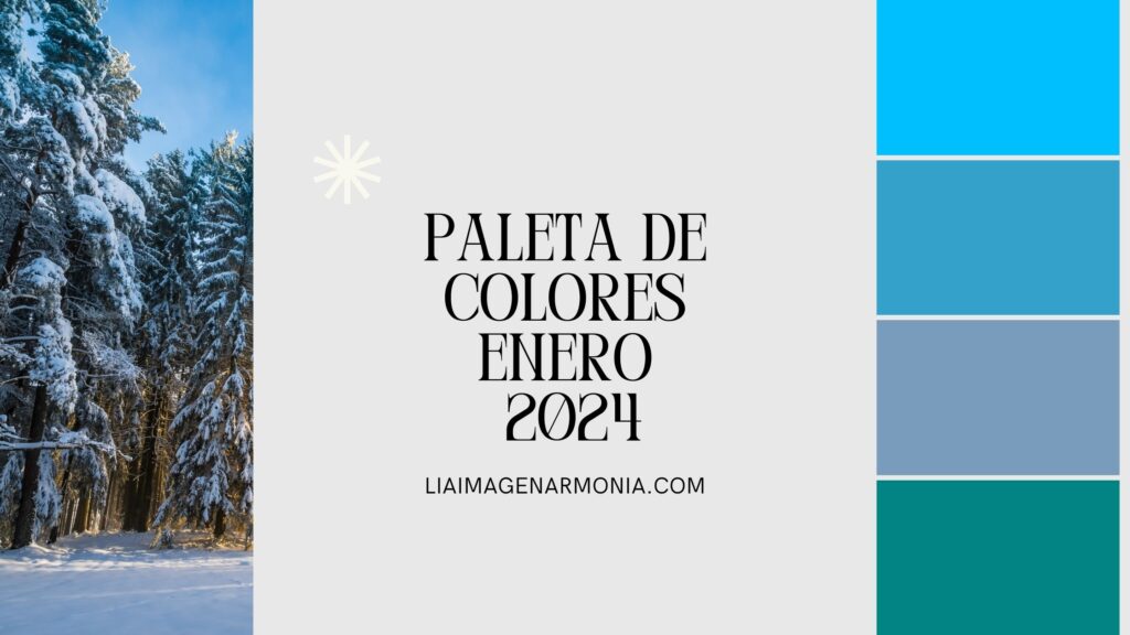 Imagen de una paleta de colores dinámica para Enero 2024, mostrando tonalidades que van desde azules eléctricos y verdes, ideales para revitalizar tu estilo en el nuevo año.