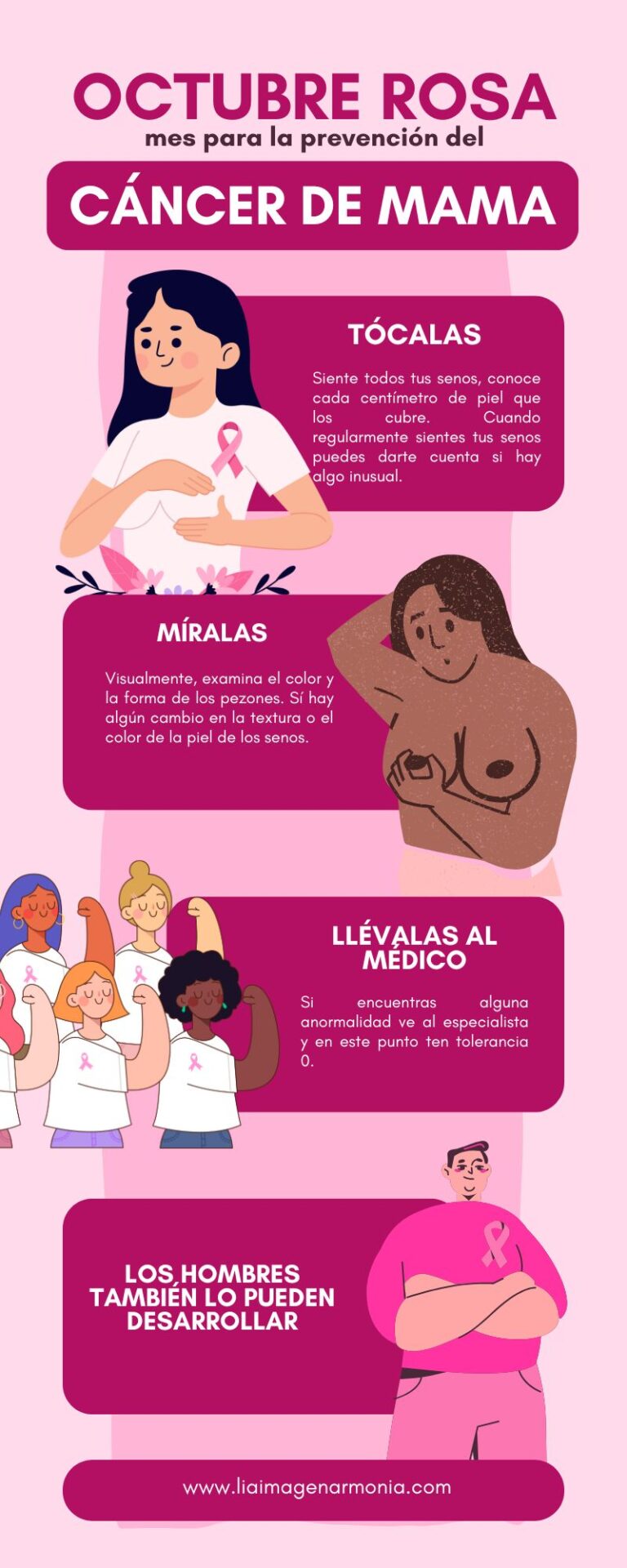 Infografia cancer de seno o cancer de mama