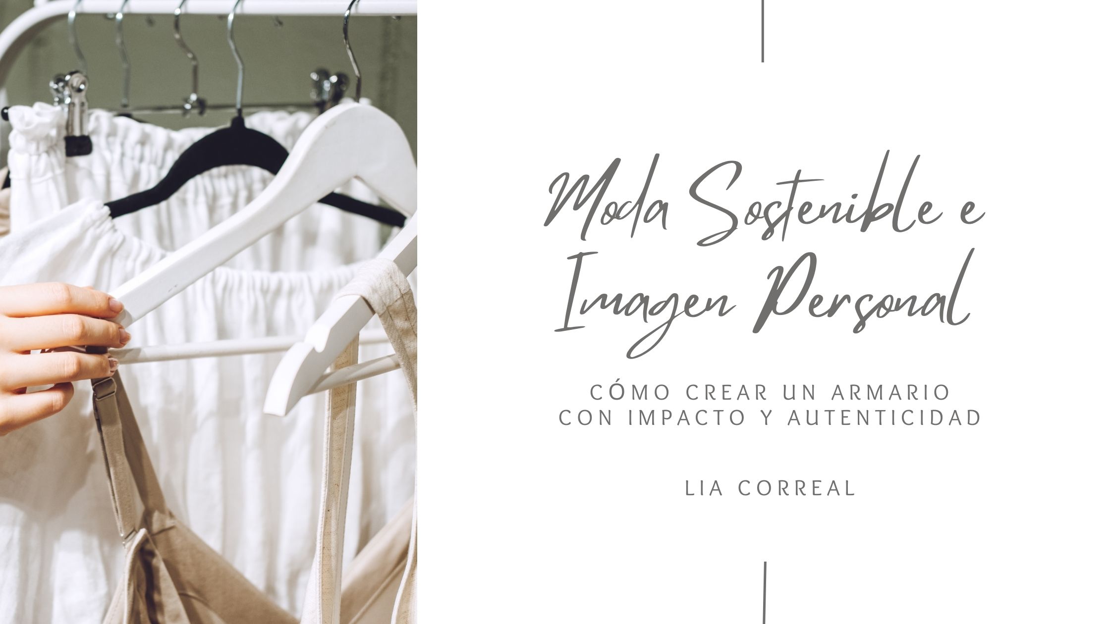 La mano de una asesora de imagen tomando una prenda de moda sostenible